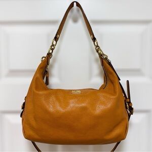 Coach Christie Hobo Camel Mustard Brown Leather Shoulder Bag